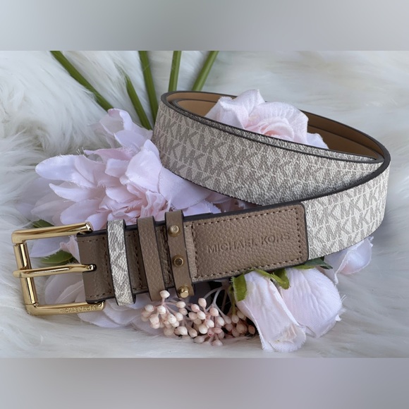 Michael Kors Women's Triple Loops Studded Belt - Picture 3 of 14